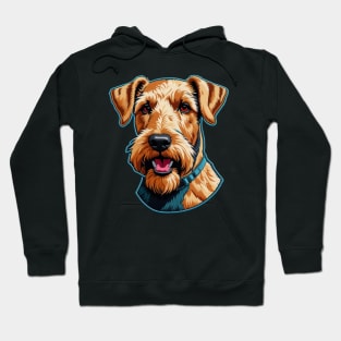 Airedale Terrier Embroidered Patch Hoodie